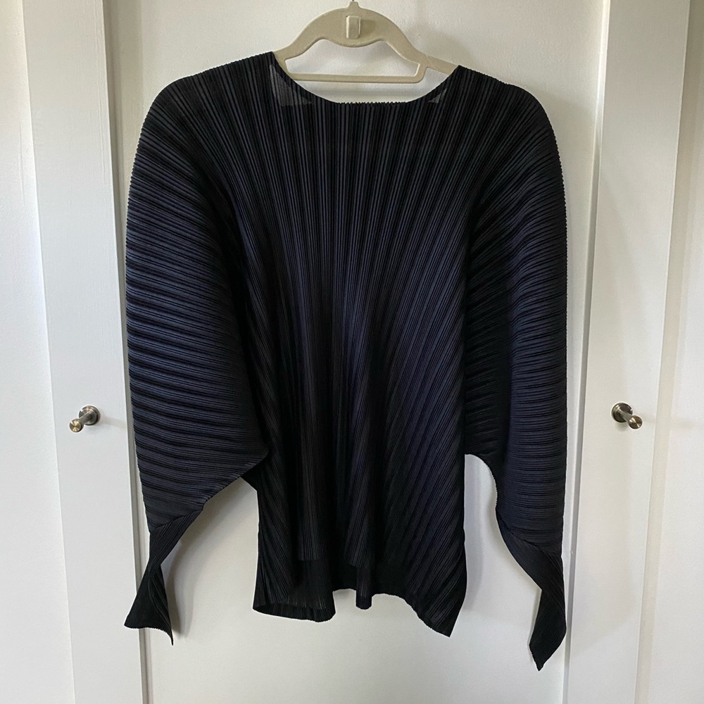 Issey Miyake Pleats Please Long Sleeve Shirt Turtleneck One Size Fits All